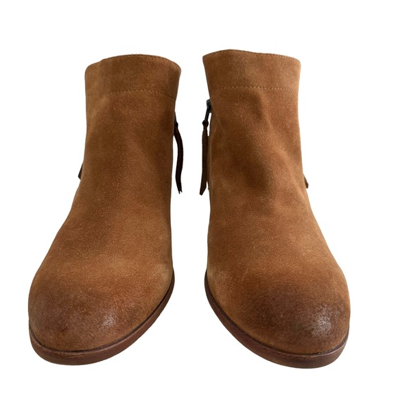 Sam Edelman Packer Brown Suede Double Zip Ankle Booties Size 9.5M - Picture 8 of 16